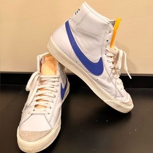Nike Blazers | White, Blue, and Red | Size 10